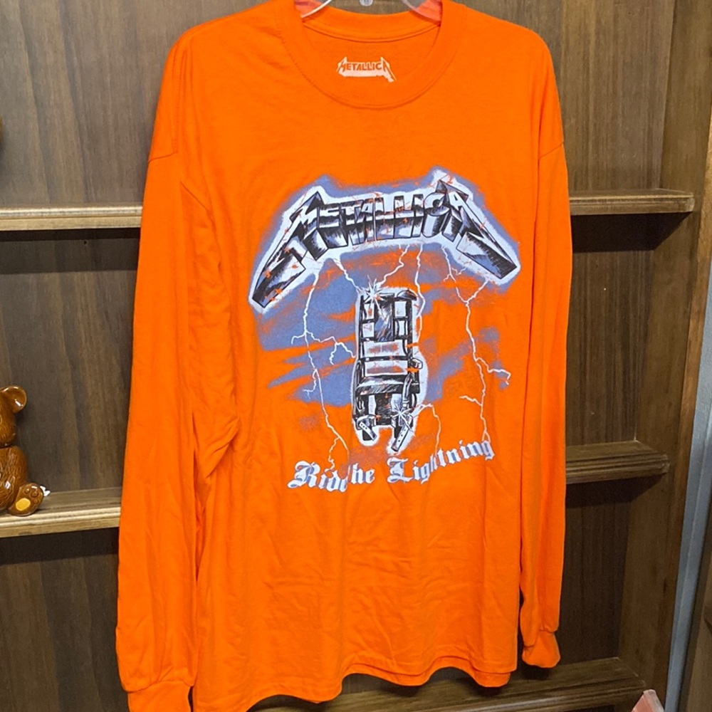 Orange Metallica Long Sleeve Shirt